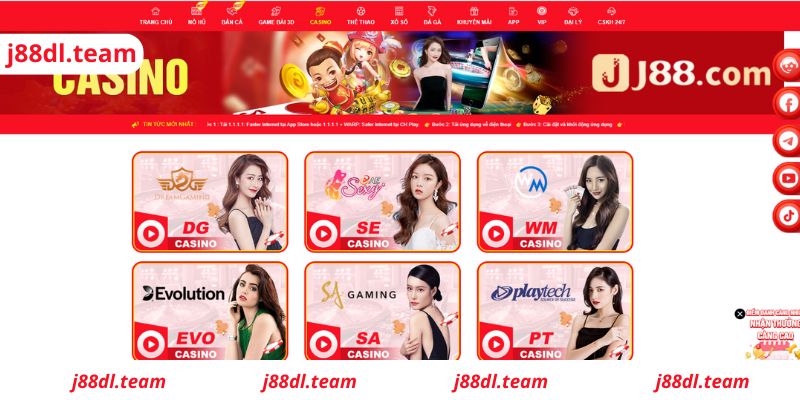 Tựa game Casino online J88 đỉnh cao ngày nay